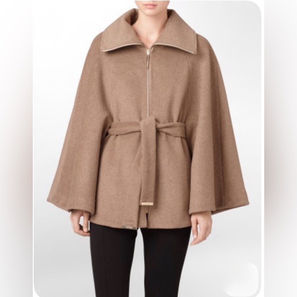 Wool hooded Calvin Klein Cape size XL - Picture 9 of 13